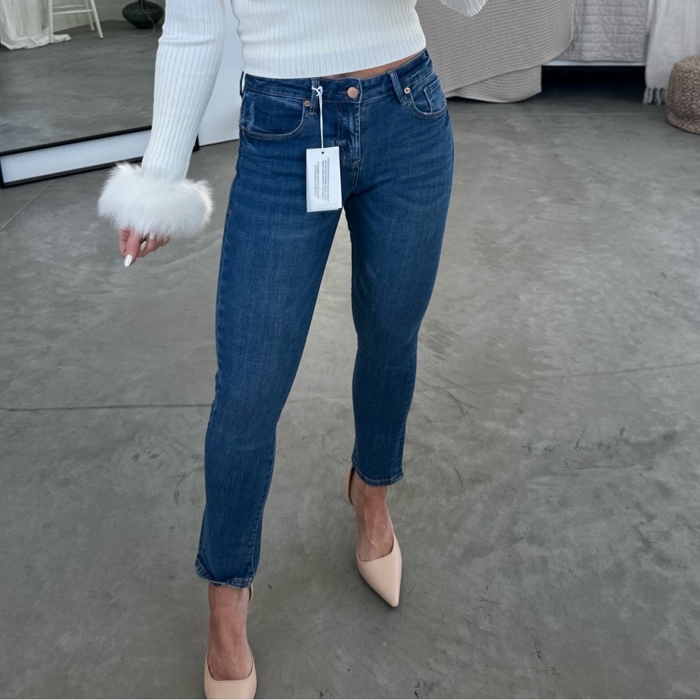 DEAR JOHN DENIM BLAIRE HIGH RISE ANKLE SLIM STRAIGHT JEANS SOUTH BAY Size 25 NWT